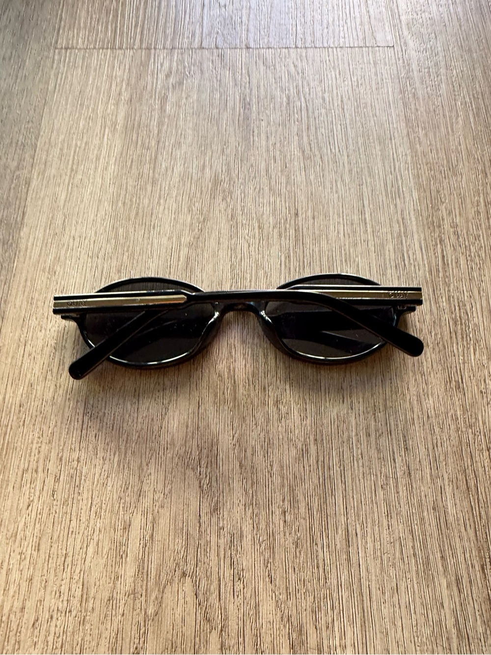 quay australia nevermind black 90's retro small oval shape sunglasses eyewear - Picture 2 of 3
